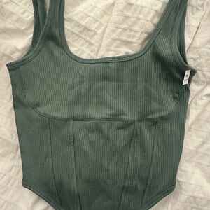 Victoria's Secret PINK Green Corset Tank